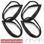 ชุด ยางสักหลาดร่องกระจกหน้า+หลัง 4 ชิ้น สีดำ สำหรับ Honda Civic Sedan ปี 1992-1995